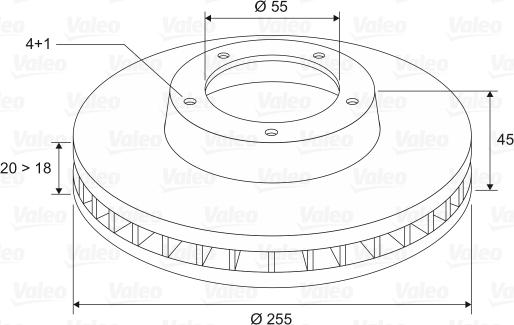 Valeo 197063 - Спирачен диск vvparts.bg