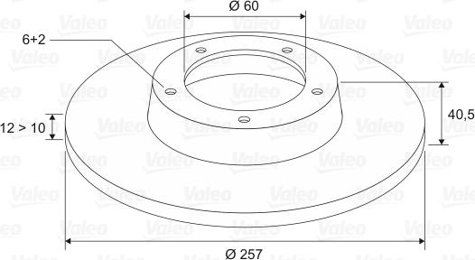 Valeo 197028 - Спирачен диск vvparts.bg