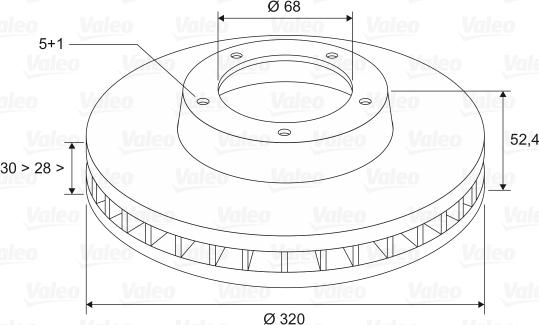 Valeo 197196 - Спирачен диск vvparts.bg