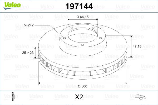 Valeo 197144 - Спирачен диск vvparts.bg