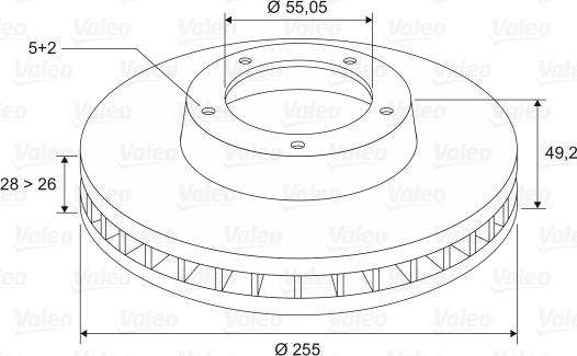 Valeo 197148 - Спирачен диск vvparts.bg