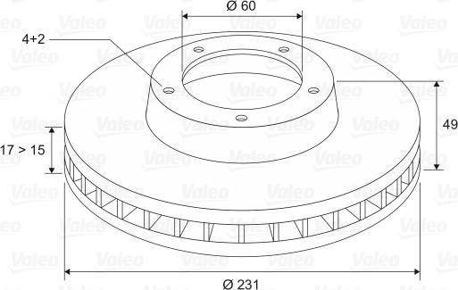 Valeo 197163 - Спирачен диск vvparts.bg