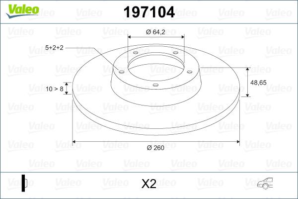 Valeo 197104 - Спирачен диск vvparts.bg