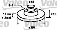 Valeo 197103 - Спирачен диск vvparts.bg