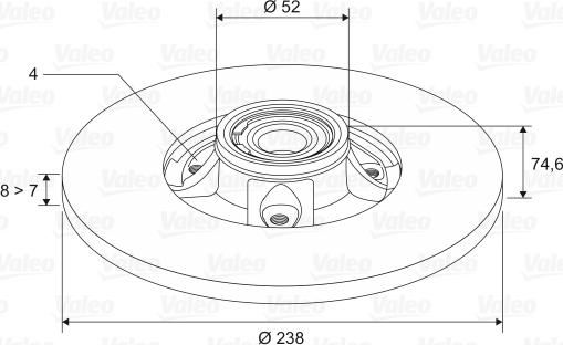 Valeo 197119 - Спирачен диск vvparts.bg