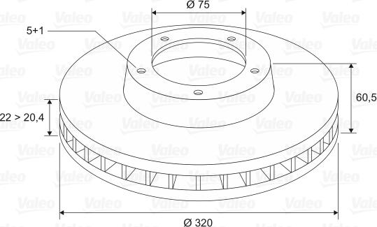 Valeo 197323 - Спирачен диск vvparts.bg