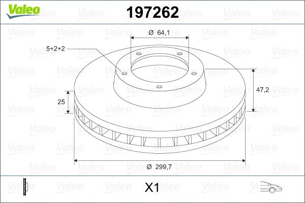 Valeo 197262 - Спирачен диск vvparts.bg