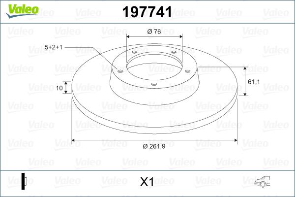 Valeo 197741 - Спирачен диск vvparts.bg