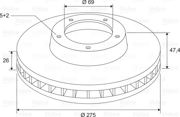 Valeo 197742 - Спирачен диск vvparts.bg