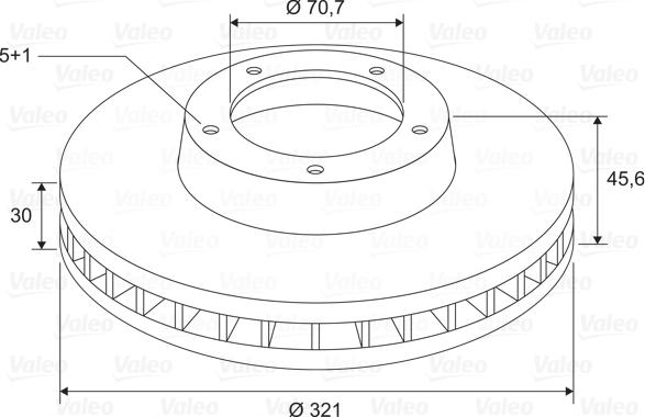 Valeo 197756 - Спирачен диск vvparts.bg