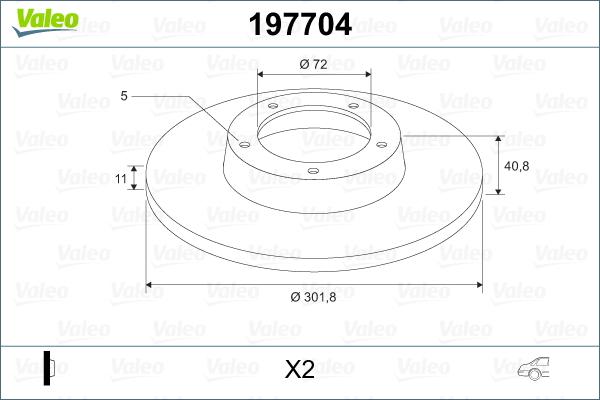 Valeo 197704 - Спирачен диск vvparts.bg