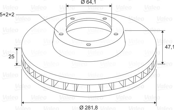 Valeo 197714 - Спирачен диск vvparts.bg