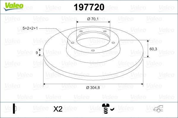 Valeo 197720 - Спирачен диск vvparts.bg