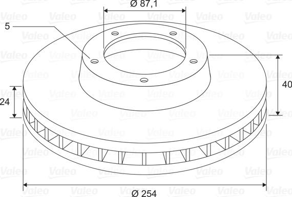 Valeo 197774 - Спирачен диск vvparts.bg