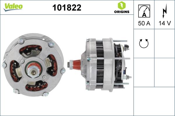 Valeo 101822 - Генератор vvparts.bg