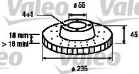 Valeo 186449 - Спирачен диск vvparts.bg