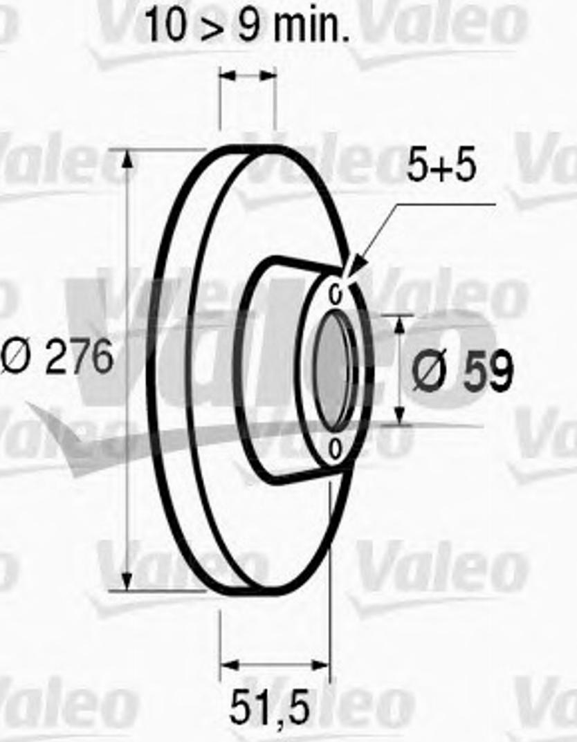 Valeo 186444 - Спирачен диск vvparts.bg
