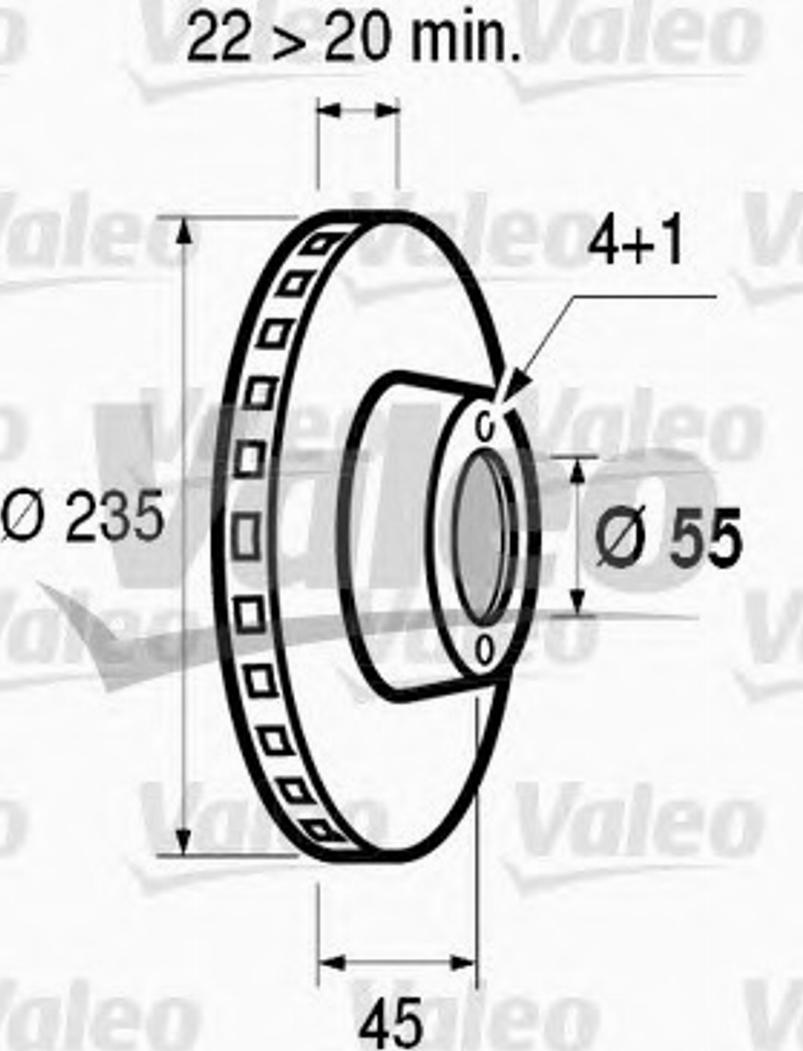 Valeo 186448 - Спирачен диск vvparts.bg