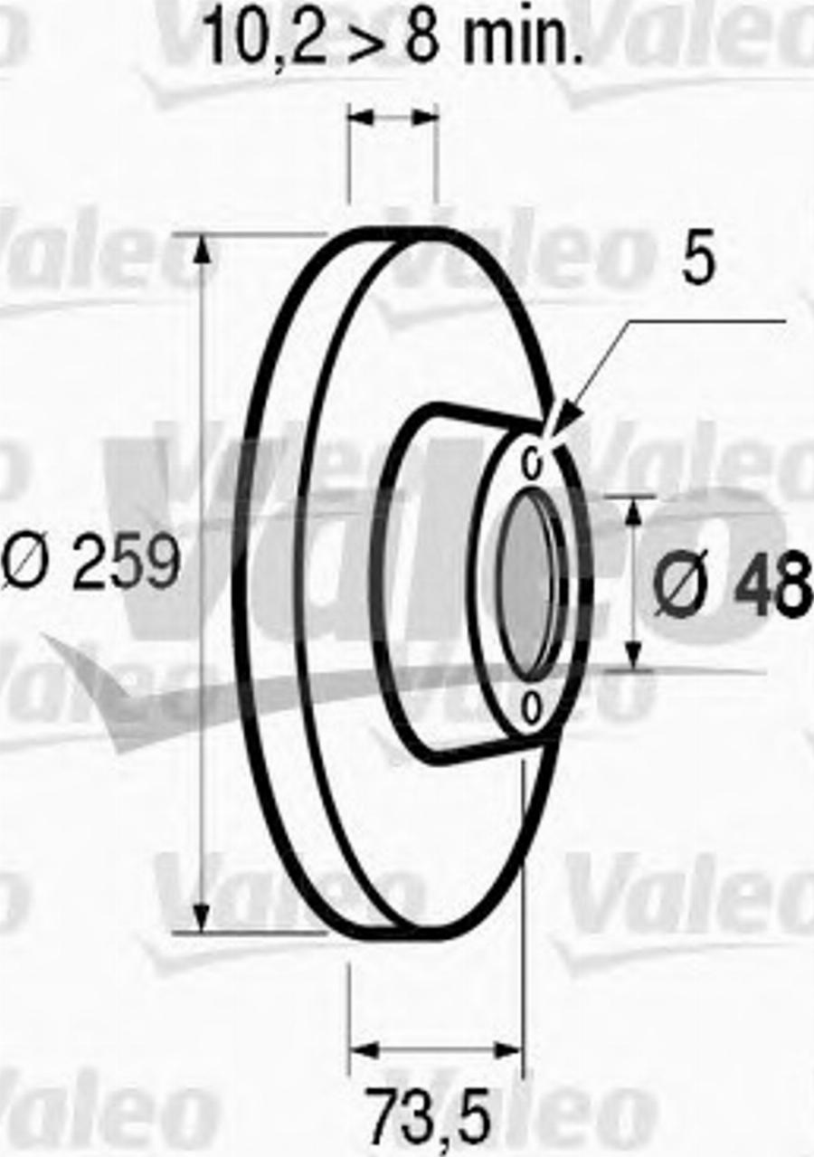 Valeo 186456 - Спирачен диск vvparts.bg