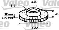 Valeo 186451 - Спирачен диск vvparts.bg