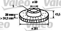 Valeo 186405 - Спирачен диск vvparts.bg