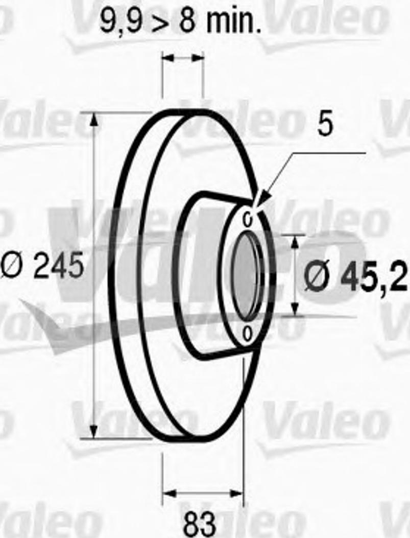 Valeo 186 410 - Спирачен диск vvparts.bg