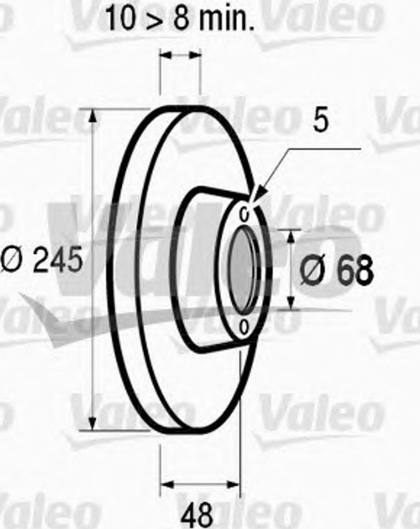 Valeo 186 411 - Спирачен диск vvparts.bg