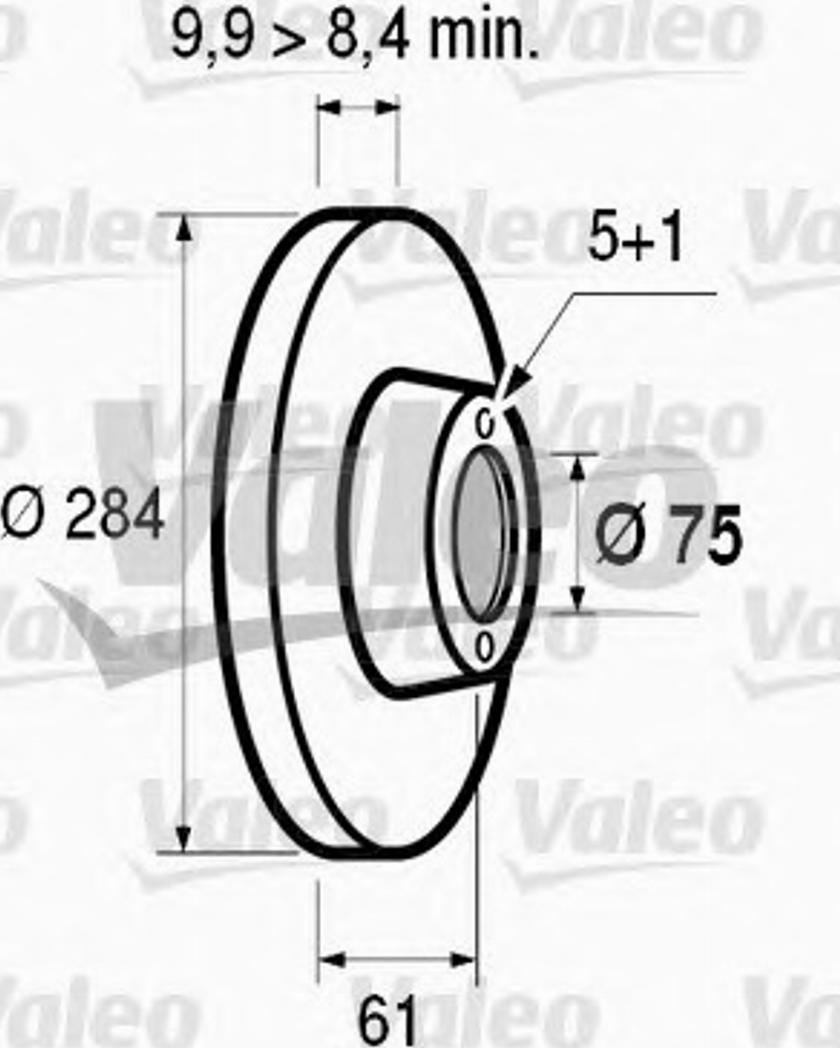 Valeo 186412 - Спирачен диск vvparts.bg