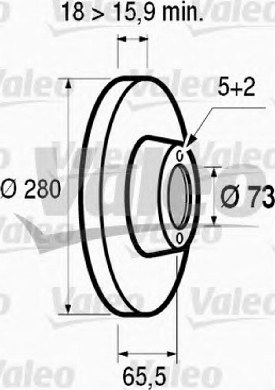 Valeo 186417 - Спирачен диск vvparts.bg