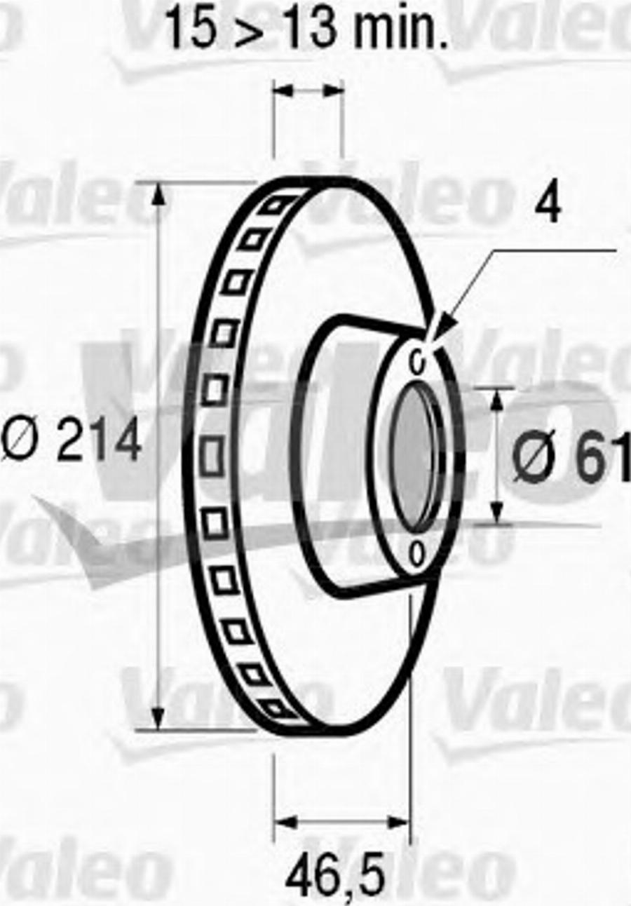 Valeo 186486 - Спирачен диск vvparts.bg