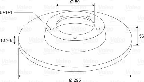 Valeo 186421 - Спирачен диск vvparts.bg