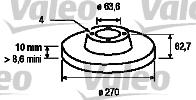 Valeo 186428 - Спирачен диск vvparts.bg