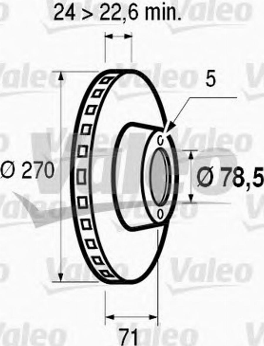 Valeo 186422 - Спирачен диск vvparts.bg