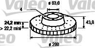 Valeo 186427 - Спирачен диск vvparts.bg