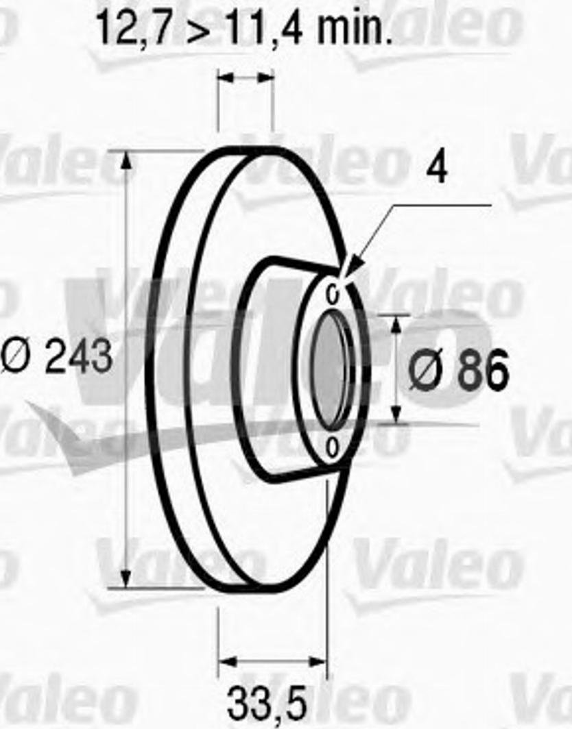 Valeo 186471 - Спирачен диск vvparts.bg