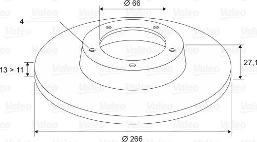 Valeo 186599 - Спирачен диск vvparts.bg