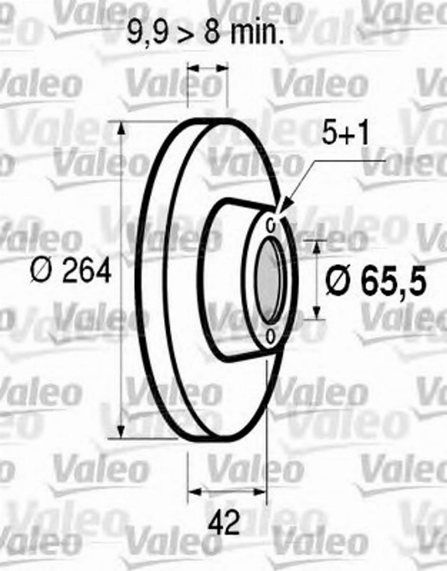 Valeo 186 595 - Спирачен диск vvparts.bg