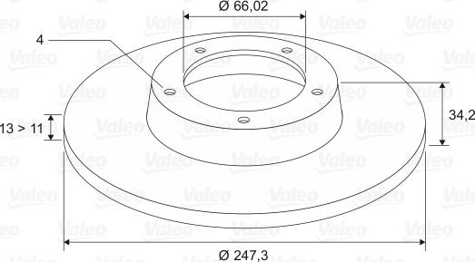 Valeo 297598 - Спирачен диск vvparts.bg