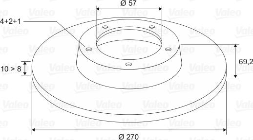 Valeo 186565 - Спирачен диск vvparts.bg