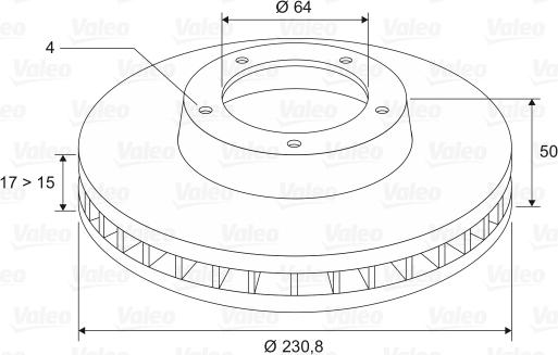 Valeo 186505 - Спирачен диск vvparts.bg