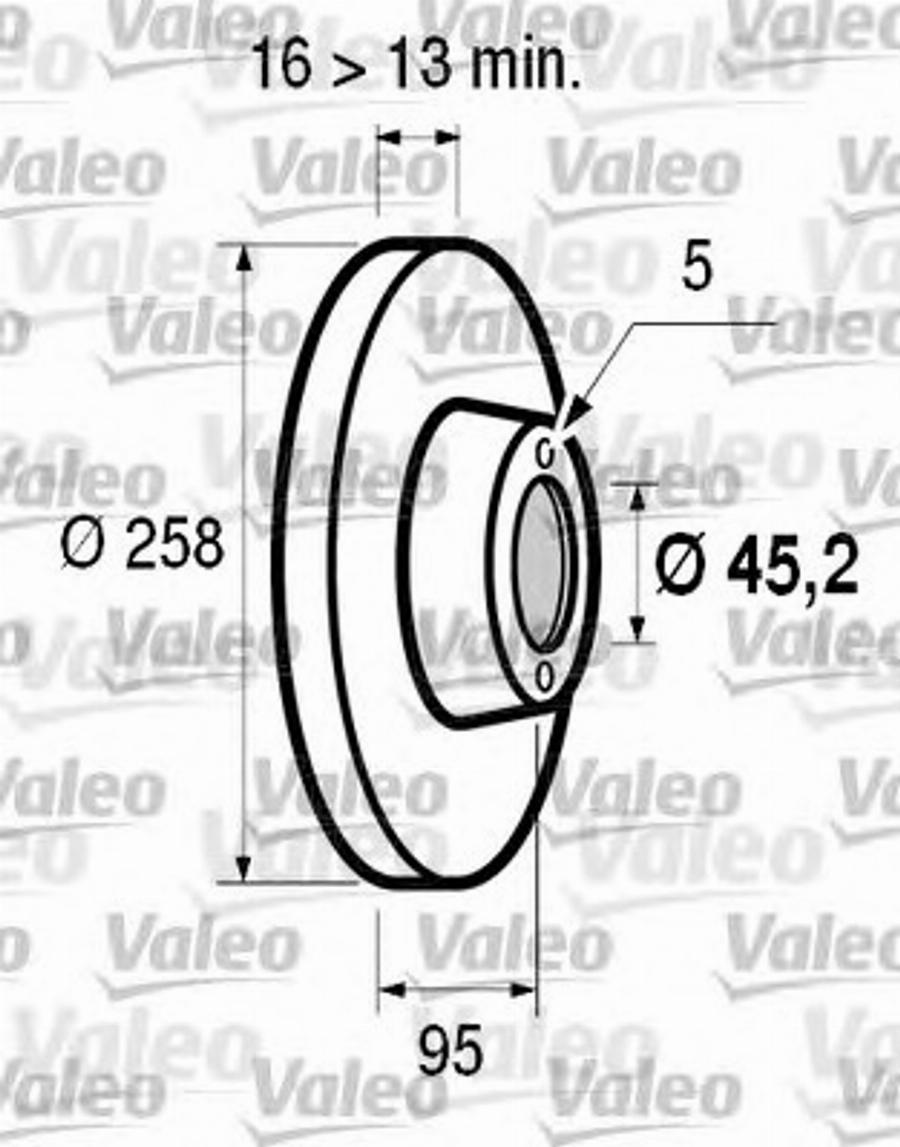 Valeo 186516 - Спирачен диск vvparts.bg