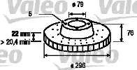 Valeo 186697 - Спирачен диск vvparts.bg