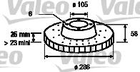 Valeo 186645 - Спирачен диск vvparts.bg