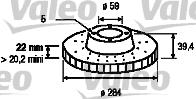 Valeo 186643 - Спирачен диск vvparts.bg