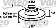 Valeo 186614 - Спирачен диск vvparts.bg