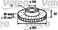 Valeo 186612 - Спирачен диск vvparts.bg