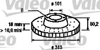 Valeo 186685 - Спирачен диск vvparts.bg