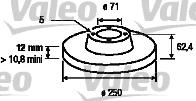 Valeo 186621 - Спирачен диск vvparts.bg