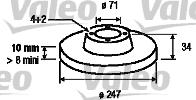 Valeo 186199 - Спирачен диск vvparts.bg