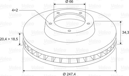 Valeo 186194 - Спирачен диск vvparts.bg